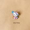 Broche Kuromi, bonito broche de metal japonés, colgante para bolso escolar, accesorio decorativo para ropa de mujer
