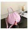 Bolso de Bolsillo Plegado Bolso de Mujer 2025 Nuevo Transfronterizo Cordón Cubo Bolso de Mano Moda Tendencia Texturizado Hombro Único Cruzado