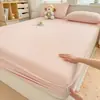 Estilo Novo Primavera e Verão Fio Bouclé Estampado Lençol de Cama Desenho Animado Crianças Estudantes Dormitório Protetor de Colchão Cobertura de Cama Anti-Sujeira de Cobertura Total