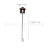 Alimentador de pájaros para casa rústica simple nuevo transfronterizo, tapón de suelo, decoración de paisaje, casa con portavelas hueco, colgante de casa de metal