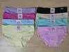 A001 Atacado de Roupa Íntima Feminina 100% Algodão, Estilo Jovem Calcinha de Algodão Puro na Virilha Baixa, Respirável, Pacote com 12