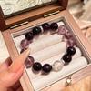 Pulseira de Ametista Natural para Exame de Ingresso na Pós-Graduação Feminina Pulseira da Sorte Pulseira de Ametista Lavanda Fantasia de Alta Cor Presente