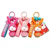 Liquidación de colección de llaveros colgantes de personajes de dibujos animados IP auténticos, lindos colgantes de estrella-luna-conejo para bolsos de niñas, stock para vendedores ambulantes