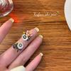 Pendientes de plata S925 con forma de flor nueva, estilo coreano, con diseño de temperamento simple y estilo TikTok para mujer, pendientes transfronterizos