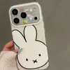 Funda linda de conejo Miffy de dibujos animados japoneses y coreanos para iPhone 18 Pro Max, también adecuada para 17 Pro Max, diseño de doble capa, también disponible para 16 Pro/15