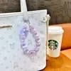 Cadena para Teléfono con Nudo de Lazo Agrietado por Hielo y Cuentas Transfronteriza Llavero de Coche Accesorios Colgante para Llavero de Bolso Regalo Venta al por Mayor