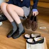 Mocasines casuales franceses para mujer, hechos de cuero de plena flor por dentro y por fuera, con una parte superior de cuero suave y suela blanda