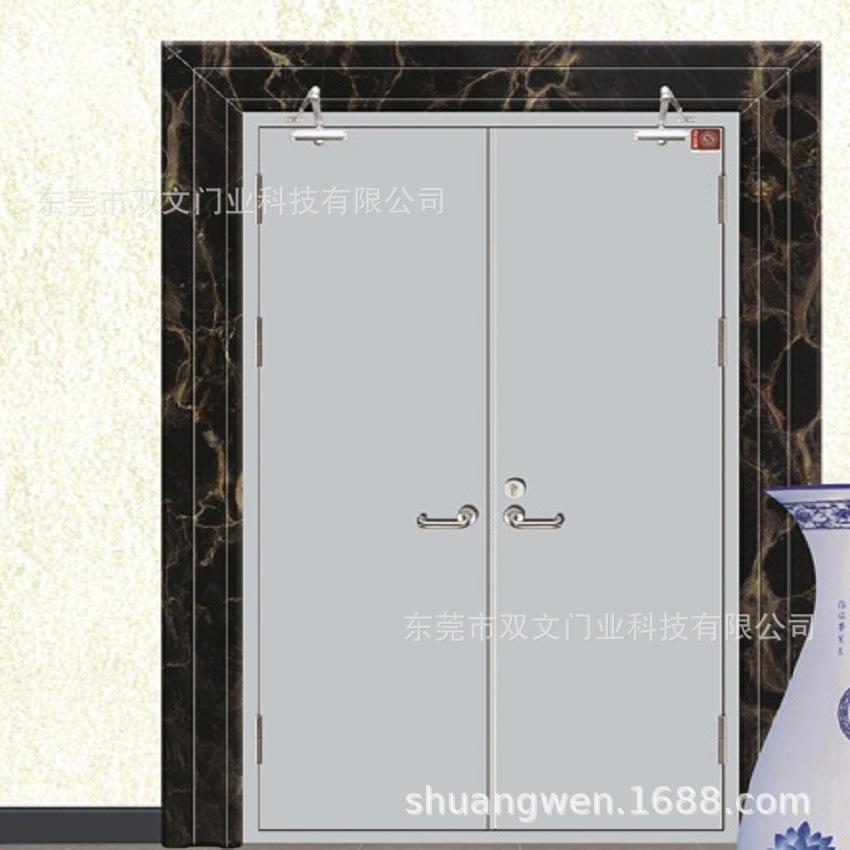 灰色双开防火门