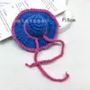 Mini Fofo Vendendo Alças de Tricô Fofas Chapéu de Lã Crochê Feito à Mão Decoração de Boneca DIY de Desenho Animado