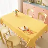 Toalha de Mesa Desenho Animado, Sem Lavagem, Impermeável, À Prova de Óleo, Resistente ao Calor, Estilo Dopamina Creme, Toalha de Mesa Retangular, Protetor de Mesa, Chá