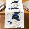 Camino de Mesa Estampado Estilo Pintura al Óleo Europea y Americana al por Mayor Transfronterizo, Mantel Floral Personalizado, Tapete de Mesa para el Hogar, Tapete de Mesa Resistente a Manchas y Aislante al Calor