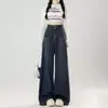 Pantalones vaqueros de pierna ancha y cintura alta estilo americano para mujer, primavera y otoño, nuevos, retro, de talla grande, para chica gordita, holgados y ajustados.