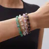 Pulsera de Piedra Ojo de Tigre Irregular Europea y Americana Transfronteriza, Pulsera Tejida Ajustable de Perlas de Piedra Natural Simple y Elegante