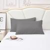 Funda de almohada directa de fábrica color liso lijado color liso individual doble 45*75 funda de almohada ropa de cama procesamiento venta al por mayor