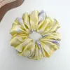 Nuevo Tejido Transfronterizo Sencillo Tinte de Tinta Tie-Dye Gasa 6 Colores Versátil Accesorio para el Cabello Coleta Scrunchie