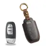 Adequado para Audi 17 A6L Carro Q7 Capa de Chave de Carro Bolsa de Couro Genuíno Retrô Feita à Mão Bolsa de Chave de Couro Bovino