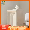 Mesa Geométrica de Cubo de Concreto Artístico Estilo Wabi-Sabi para Interiores de Hotel, Mesa de Té de Piso Balcón de Lujo Ligero Italiano Personalizada