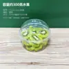 Recipientes plásticos transparentes para salada de frutas, copos redondos, copos de salada, copos para frutas frescas, recipientes para frutas com tampas, caixas descartáveis para viagem