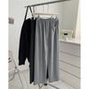 Estilo japonês Soft Waxy Straight Leg Pants Outono Preguiçoso Dosagem Loose Slimming plus size Casual Wide Leg Pants