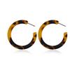 Pendientes Originales en Forma de C Temperamento Europeo y Americano Celebridad de Internet Pendientes de Leopardo de Ácido Acético Moda Personalizada Pendientes de Acrílico