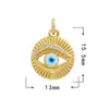 Joias DIY Série Óleo Pingando Olho Pingente de Zircônia Microcravejada Acessórios Galvanoplastia de Ouro Real 18K
