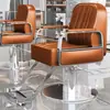 Silla de Barbería de Moda Famosa en Internet, Silla Específica para Cortes de Cabello en Salón, Asiento Reclinable y Ajustable para Peluquería, Permanente y Teñido