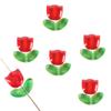 Pétalos de tulipán de vidrio con degradado colorido, hojas de flores, material de cuentas para bricolaje, pulseras, pendientes, accesorios de joyería