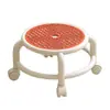Taburete Giratorio con Ruedas Silenciosas, Taburete Bajo para Niños, Taburete Doméstico, Taburete Redondo para Bañarse, Taburete para Niños Pequeños, Taburete para Dormitorio, Taburete para Rellenar Juntas