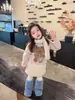 Nueva colección Otoño-Invierno 2026: suéter de punto grueso para niñas, top casual y holgado, suéter de punto dulce y cálido para niñas pequeñas