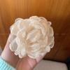 Horquilla de flor de organza estilo coreano para mujer Mori semi recogido pinza para el cabello tocado hada parte trasera de la cabeza pinza de tiburón pinza para el cabello