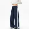 Novidade Outono 2026 Calça Casual de Algodão 380g com Blocos de Cor e Cordão, Unissex de Caimento Solto, Calça Versátil e Moderna de Perna Reta