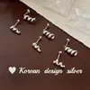 Estilo Ins Coreano Diseño de Nicho Joyería para Orejas de Gama Alta Plata de Ley S925 Pendientes de Hélice Asimétricos Estilo Personalizado