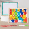 Bloques de Construcción para Niños con Cuerda, Juguetes de Pizarra de Dibujo de Doble Cara para Emparejar, Juguetes de Entrenamiento de Concentración y Pensamiento Lógico, Materiales Didácticos Montessori