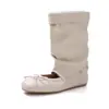 Primeiro Encontro Temporada Estilo Coreano Bico Redondo Botas Curtas Sapatos Mary Jane Femininos Botas Arredondadas Uso de Duas Formas Botas Western