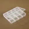 Caja de Almacenamiento de Plástico de 12 Compartimentos, PP Engrosado, Caja Transparente para Joyería de Aretes y Anillos, Caja de Almacenamiento para Accesorios de Uñas, En Stock