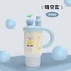 Nuevo vaso de agua gigante de alto valor estético Zhiqiu para niñas, taza aislada de acero inoxidable de gran capacidad con pajita
