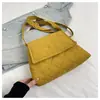 2025 Bolso Cruzado para Mujer de Tela de Nylon Nuevo Color Sólido Costura de Rombos Bolso Cuadrado Pequeño Bolso de Hombro Simple de Moda