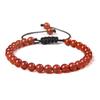 Pulseira Feminina Popular de Pedras Naturais Olho de Tigre 6mm da Amazon, Pulseira com Pingentes Tecida à Mão, Venda Quente