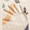 Alfombra de Piso Absorbente de Encaje Simple Imitación Cachemira Puerta de Baño Antideslizante, Resistente a la Suciedad y al Desgaste Suelo Suave Alfombra Doméstica