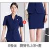 Azul marino Profesional Mayor Vestido de Verano Manga Corta Chaqueta Traje Pequeño Pantalones Falda Mujer Traje de Dos Piezas Verano Viaje Cotidiano Tendencia