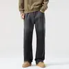 Ropa de Hombre Fengshe / Nueva Colección Primavera y Otoño 2026 Jeans Rectos Holgados para Hombre, Estilo Básico Versátil Retro de Calle