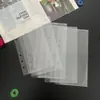 Bolsa transparente de PP de hojas sueltas A6 apertura izquierda cuaderno de planificación de presupuesto en efectivo bolsa para guardar dinero
