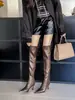Novedad Otoño/Invierno 2026 Tacones de Aguja Puntiagudos, Moda Francesa Adelgazante, Botas Largas Sexy y Hermosas para Celebridades de Internet