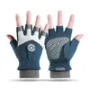 Guantes de Ciclismo de Otoño e Invierno para Niños, Ciclismo al Aire Libre con Felpa Adicional, Cálidos, Cortavientos y a Prueba de Frío, Palma Resistente al Desgaste y Antideslizante