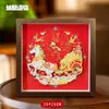 2026 Ano do Cavalo Boa Sorte Tendência Nacional Ornamento de Porta-Retrato 3D Tridimensional Artesanal DIY Pintura com Cola Presente para Parentes e Amigos Novo Estilo Chinês Presente