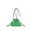 Bolsas 2026 Nova Bolsa Feminina de Couro Genuíno, Bolsa da Sorte Pequena Elegante e Simples, Bolsa de Ombro Único Transversal tipo Balde, Bolsa Pequena de Couro de Vaca com Cordão
