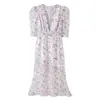Ropa Europea y Americana de Mujer Transfronteriza, Vestido de Moda con Mangas Abullonadas que Ceñe la Cintura, Más Vendido en Aliexpress