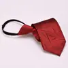 Corbata formal de negocios con cremallera para hombre, estilo coreano, profesional, decorativa, sin nudo, azul, negro y rojo, fácil de poner y quitar.