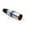 Conector de audio para bricolaje XLR macho y hembra con anillo de color de carcasa de aleación de zinc de punto transfronterizo de tres núcleos y equilibrio de cañón