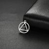 Anillo geométrico triangular de acero inoxidable chapado en oro de 18 quilates, colgante, accesorios de joyería para bricolaje, material al por mayor